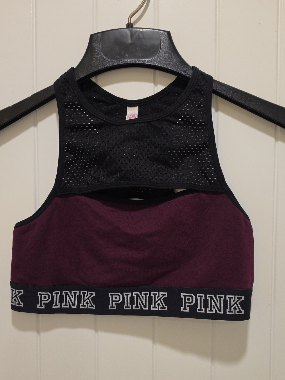 PINK Victoria's Secret Color Block Mesh  Sports Bra Size Medium